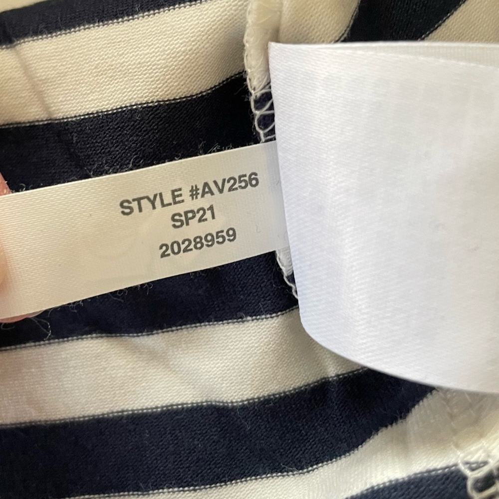 J Crew Sleep Shirt Navy White Stripe Size Medium - Picture 9 of 9
